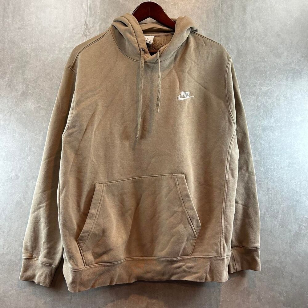 Nike Men's Tan and Brown Hoodie